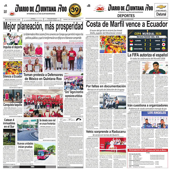 15 de JUNIO del 2026